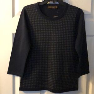 NWT Navy & Grey Light Weight Sweater